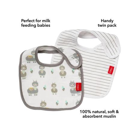 Nuby mušelínový podbradník šedý 2ks,0+,