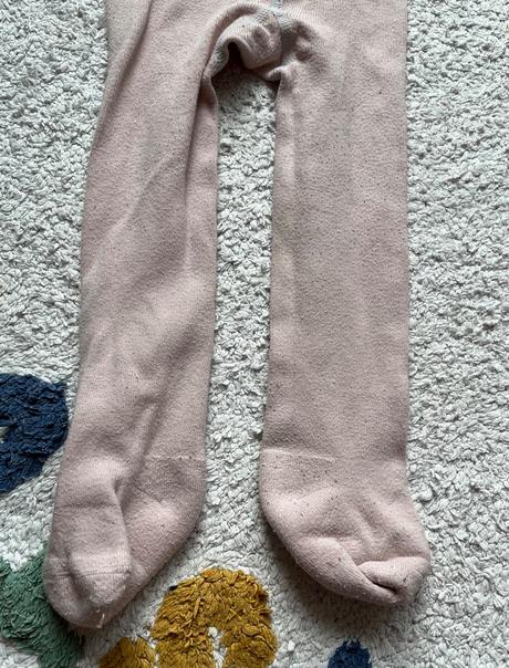 2x bledoružové bavlnené pančuchy tchibo, 98/104, tchibo,98