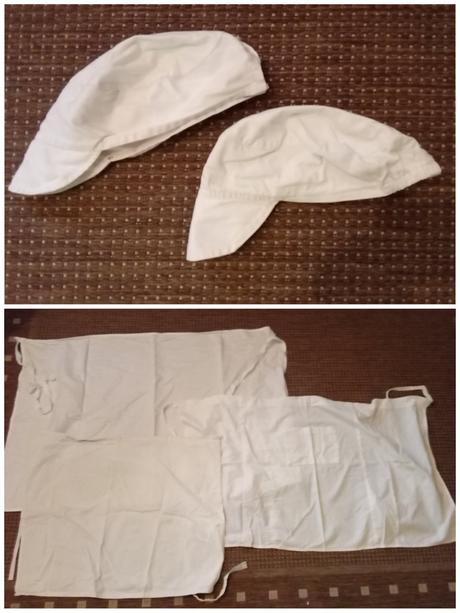 Kuchárske zástery a čiapky, 