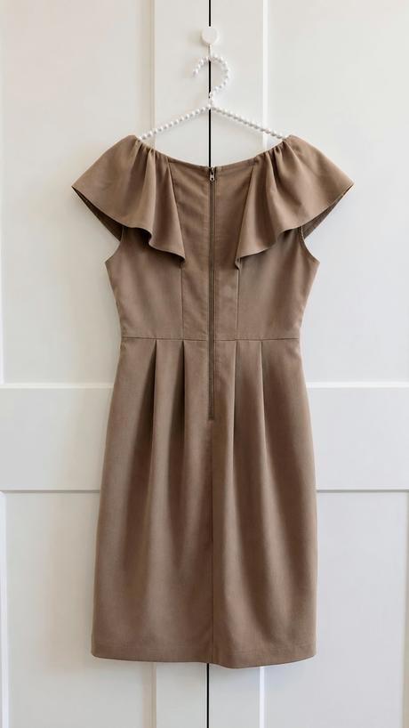 Hnedé šaty s volánom h&m, h&m,s
