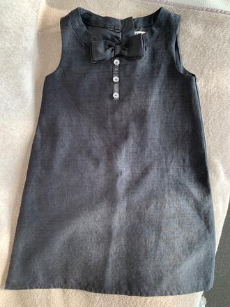 H&m cierne jemne lesklé šaty vel. 5-6, h&m,116