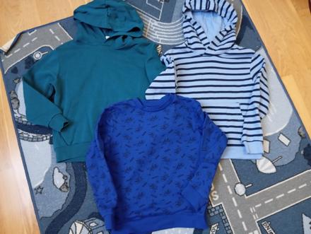 3x mikina, h&m,128