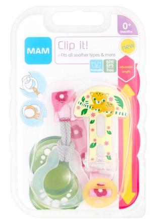 Mam šnúrka na cumlík clip mačka, 0m+, mam