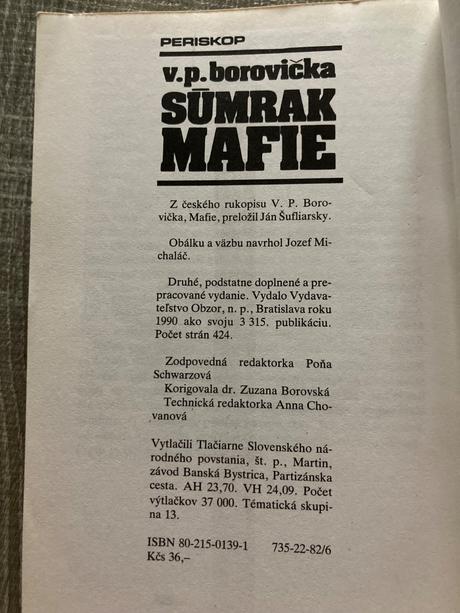 Súmrak mafie (1990), 