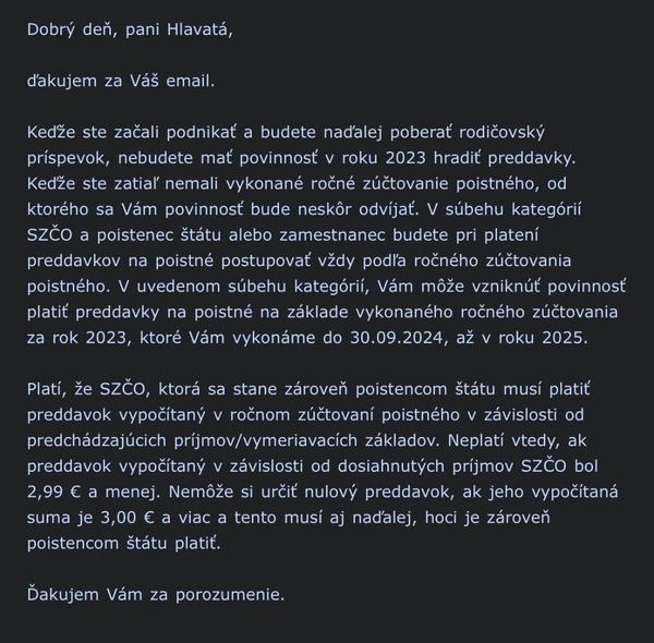 Treba platiť poistenie počas živnosti na rodičovskej?