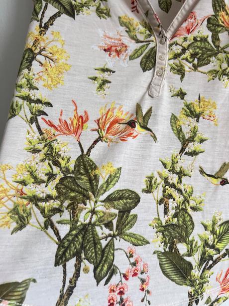Hm kvetovana tropicka bluzka tunika kvety, h&m,xs
