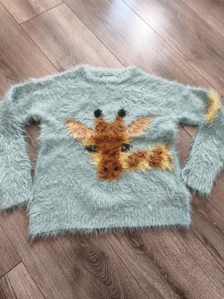 Chlpatý pulóver so žirafou, zara,140