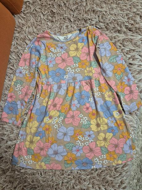 Šaty s dlhým rukávom, h&m,122