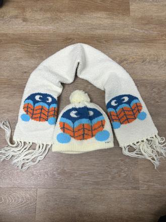 Sovičkový set čiapka a šál, 80