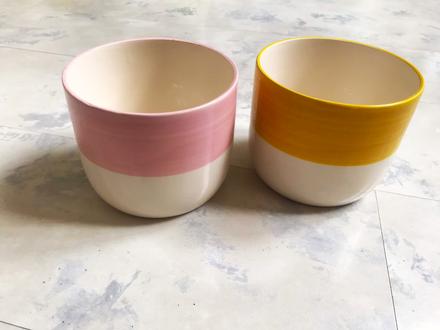 Keramické črepníky 2 ks, 