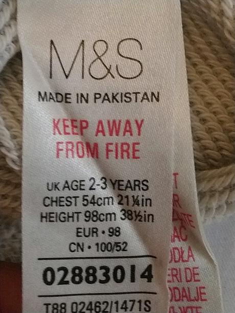 Sivo modrá mikina s motívom, marks&spencer 92-98, marks & spencer,98