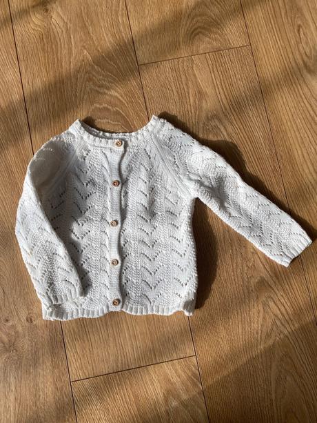 Svetrík biely, fox & bunny,80