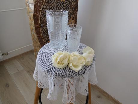 Veľká malá kryštálová váza -top top stav,, 