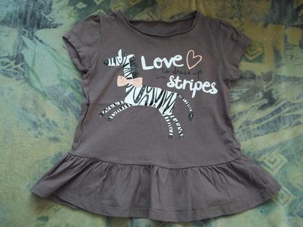 Hnedé šaty s motívom a nápisom - 92, 92