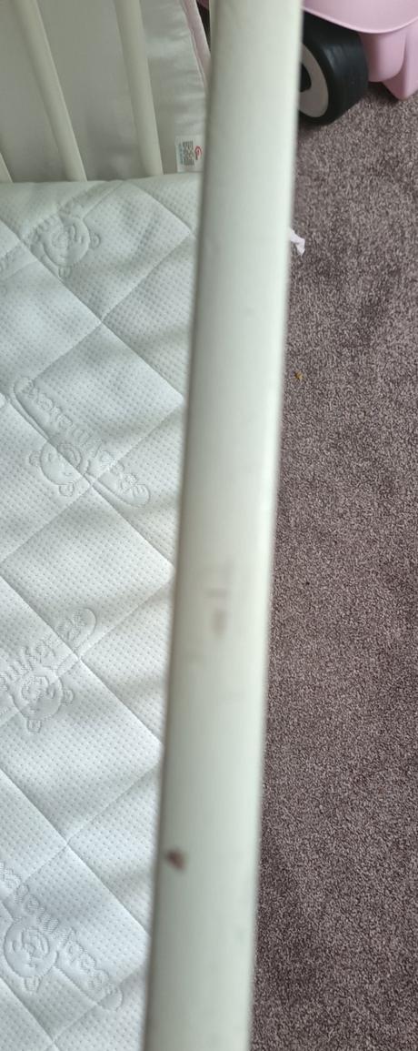 Postieľka drevená, biela, 60x120 + matrac, šírka (cm): 60,dĺžka (cm): 120