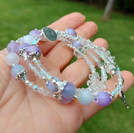 Náramok z polohdrahokamov pre ryby, váhy, vodnár, 