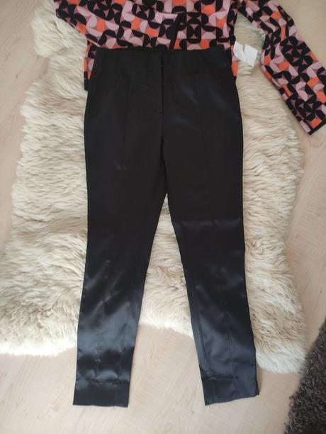 Nohavice so satenovym povrchom, h&m,38