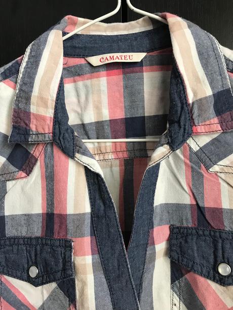 Farebná kockovaná košeľa camaieu, camaieu,36