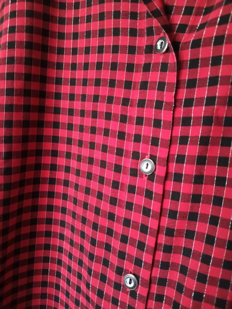 Salko károvaná košeľa červeno čierna, 44 / 46