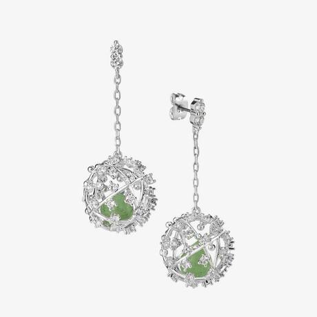 Norrsken - náušnice green aventurine firmament, oriflame