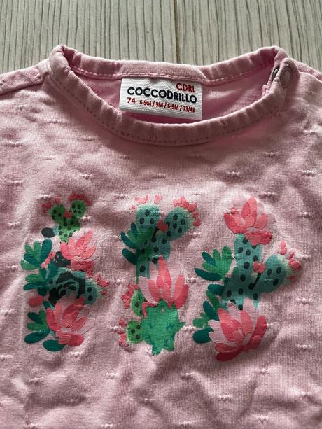 Utešené ružové tričko ako nové, coccodrillo,74