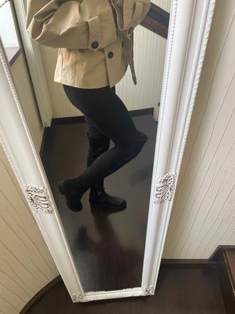 Vysoké, kožené čižmičky, vel. 37, 37