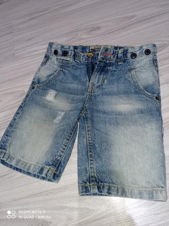Riflové kraťasy, denim,134