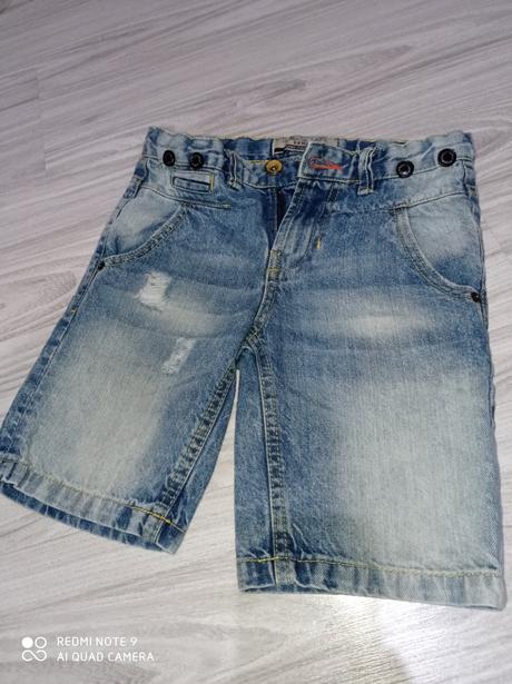 Riflové kraťasy, denim,134