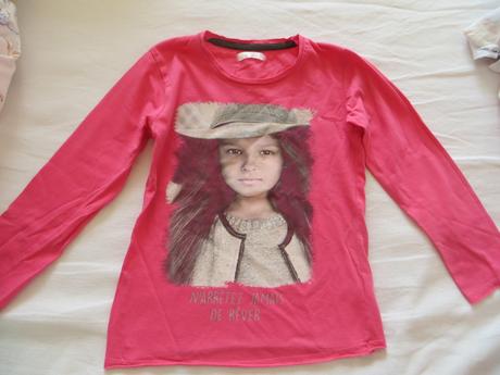 Tmavoružové tričko dlhý rukáv, 110