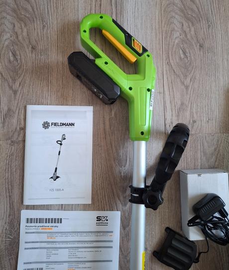Aku záhradná kosačka strunová fieldmann fzs 1005-a,