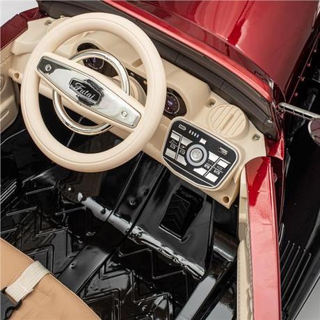 Elektrické autíčko retro 4x4 lakované červené,