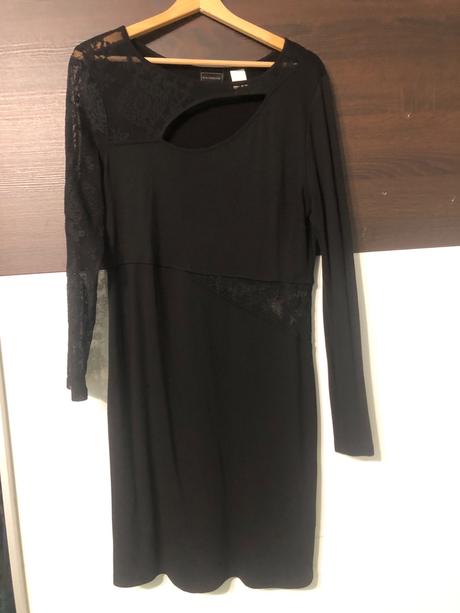 Krásne čierne šaty s cipkou, bonprix,44