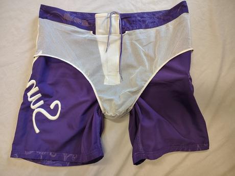 Pánske fialové kúpacie šortky, sundek, 36, xl, xl