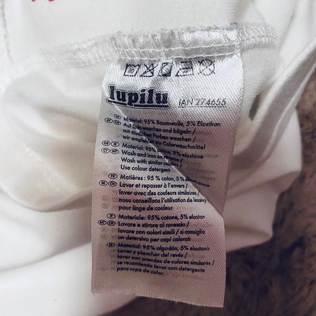 Detské biele 3/4 legíny lupilu, lupilu,98