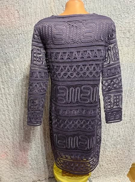 Šedofialové krajkové šaty taranko veľ. m, m