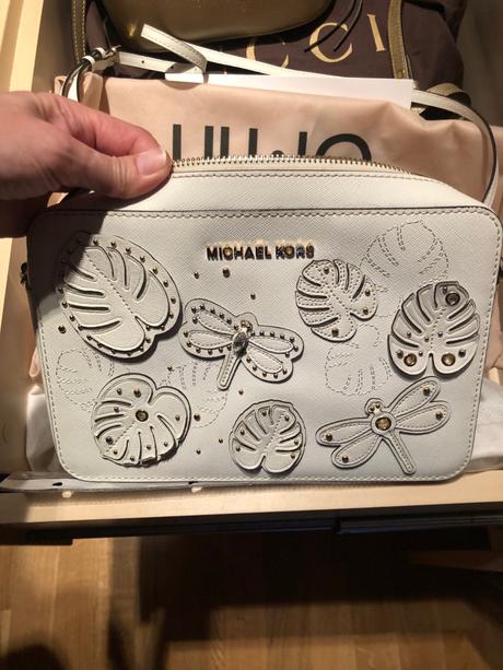 Michael kors crossbody jet set biela letná kabelka, michael kors