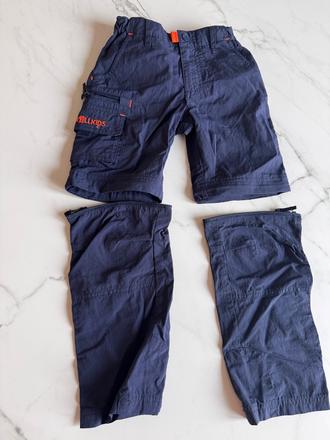 Turisticke nohavice detske 2v1 trollkids 110, trollkids,110