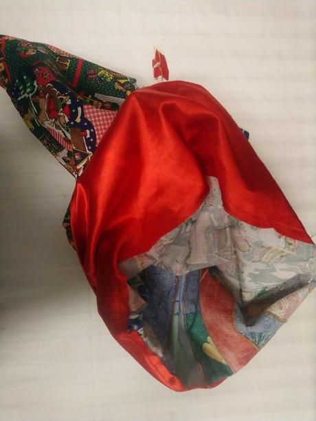 Maxi vrece na darčeky s farebným vzorom, látkové,