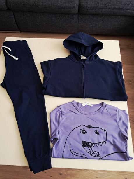 Tmavomodra mikina h&m v.134/140, h&m,134