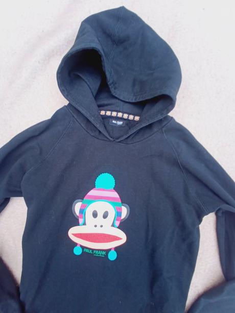 Paul frank čierna elastická mikina s kapucňou, m