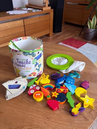 Drevená hmatová hra vilac,