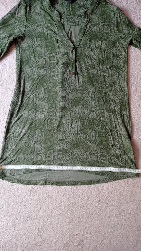 Zelená tunika next, č. 36, hadí vzor, top stav, next,36