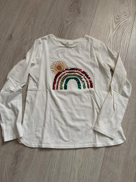 Tricko s dlhym rukavom, h&m,134
