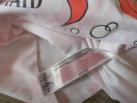 Batikované tričko disney ariel 104 a 110, primark,104