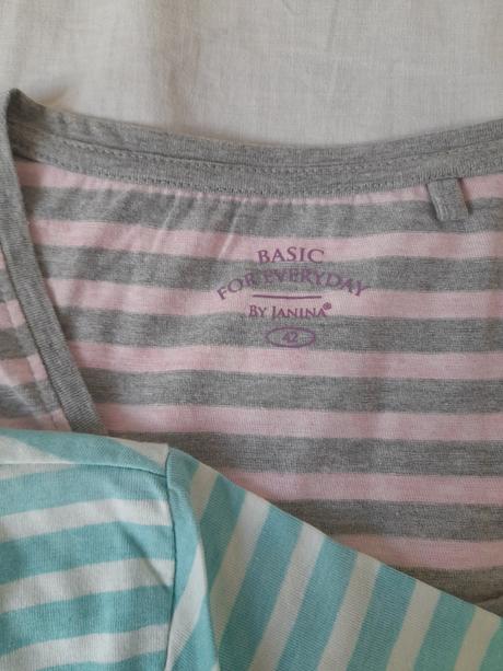 2x tričko s pásikmi, kik,40 / 42