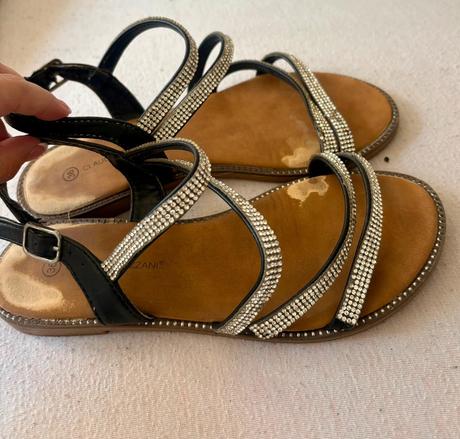 Sandále s kamienkami, deichmann,36