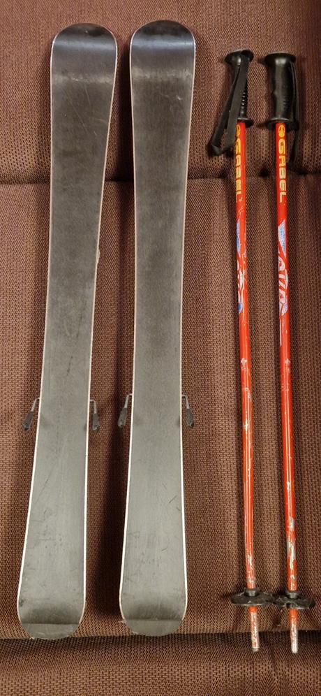 Lyže s viazaním 90 cm, aj osobne ba, nm, dk, 90-99 cm