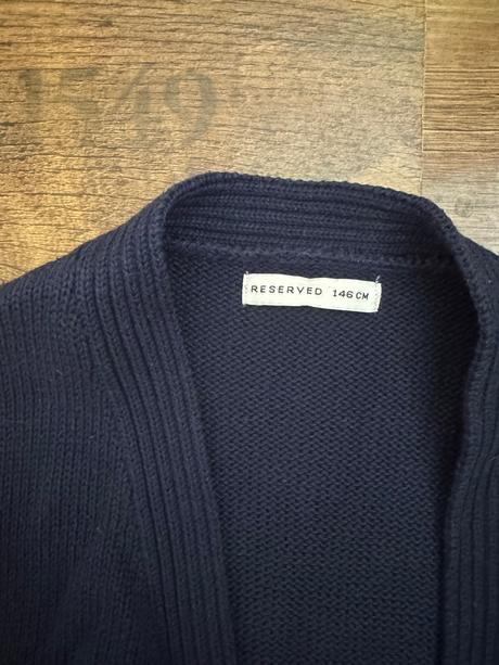 Tmavomodrý dlhší kardigán, reserved,146