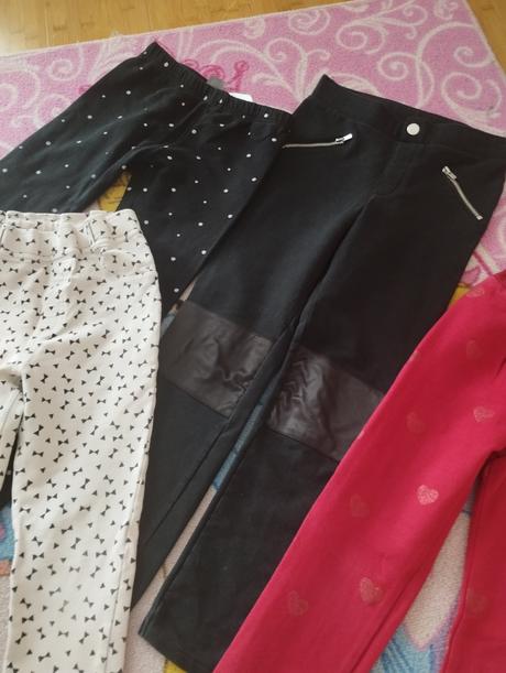 4 x legíny, h&m,128