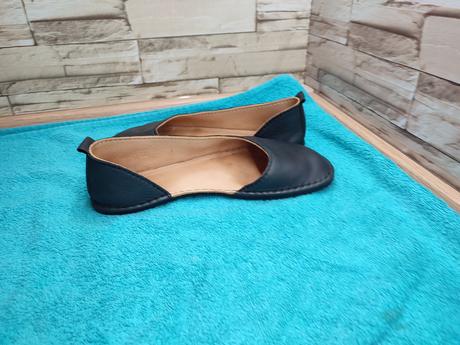 Luks barefoot - dámske čierne kožené baleríny, 36